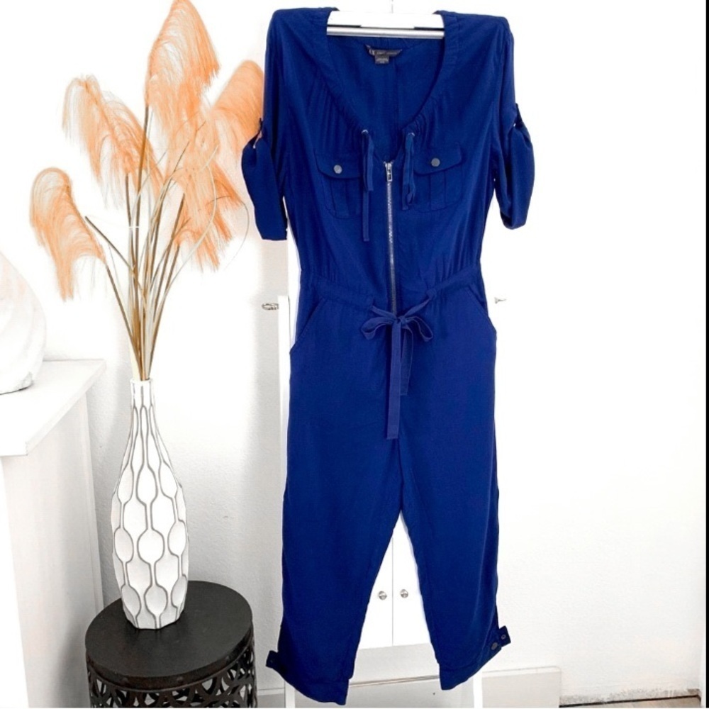 AX Armani Exchange Zip Front Adjustable Jumpsuit  Size 0P